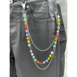 Rainbow Disco Ball Pocket Chain