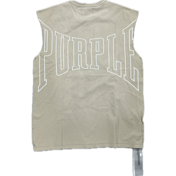 Purple Brand Logo Sleeveless Tee "Beige"