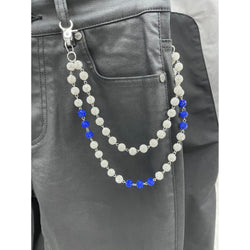 Dark Blue Disco Ball Pocket Chain