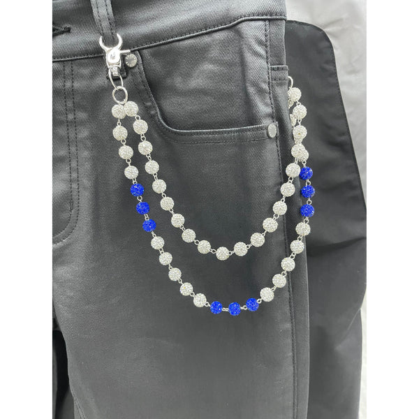 Dark Blue Disco Ball Pocket Chain
