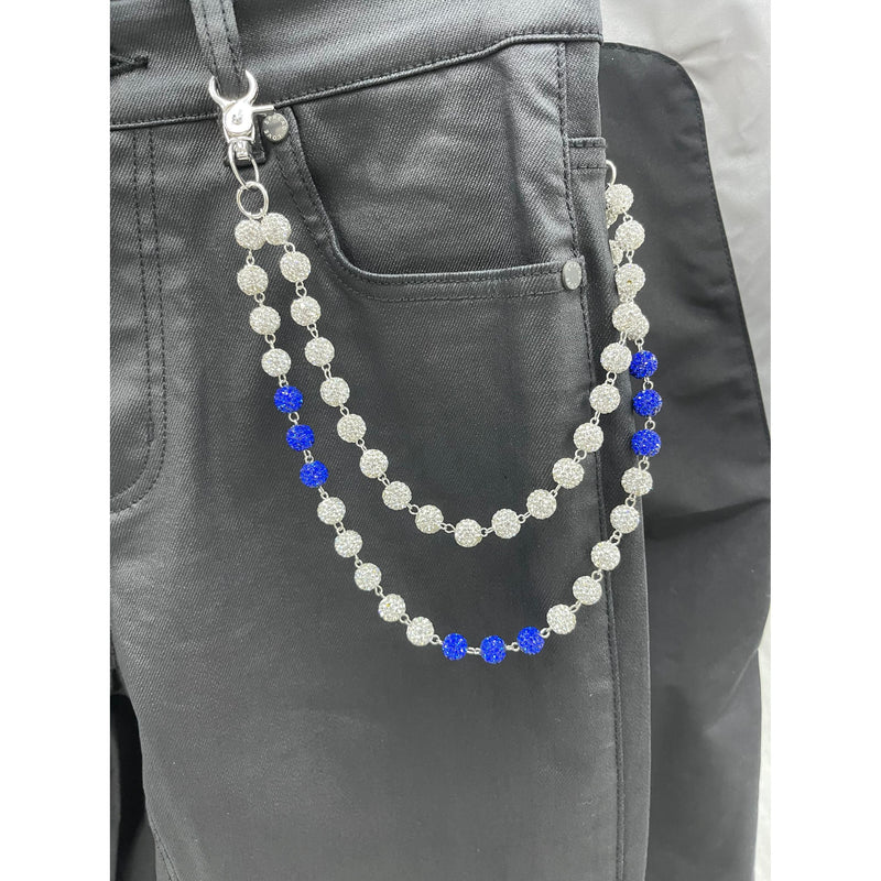 Dark Blue Disco Ball Pocket Chain