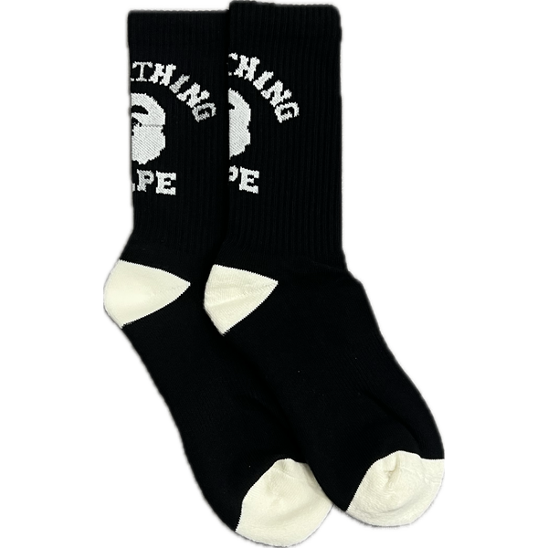 A Bathing Ape Ape Socks “Black/Cream”