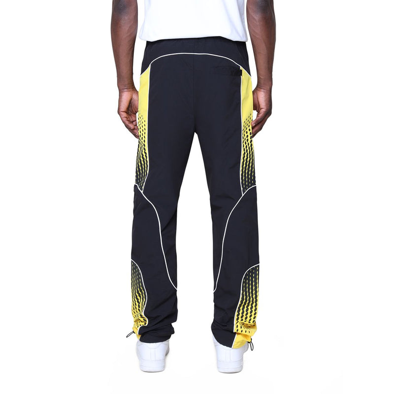 Smoke Rise Republic Windbreaker Pants “Black/Yellow”