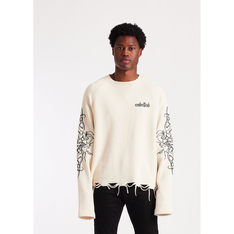 Embellish Ashen Thread L/S Tee "Cream"