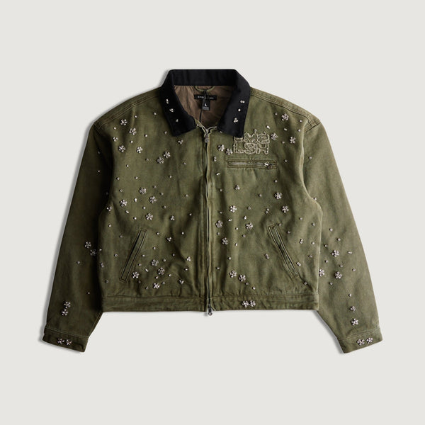 Embellish Clean Up Work Jacket "Green"