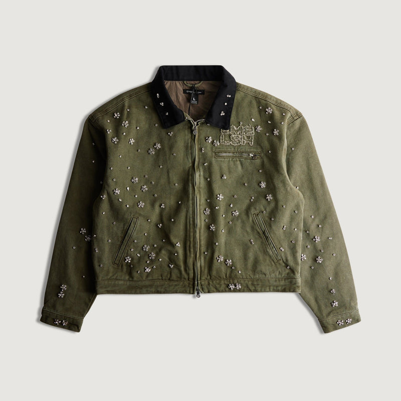 Embellish Clean Up Work Jacket "Green"