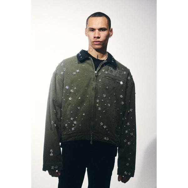 Embellish Clean Up Work Jacket "Green"