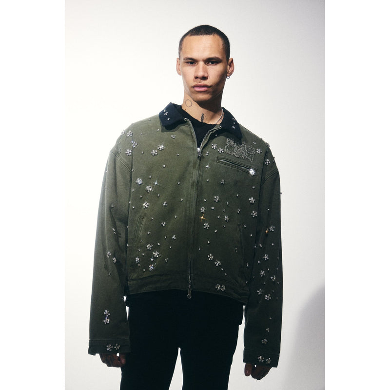 Embellish Clean Up Work Jacket "Green"