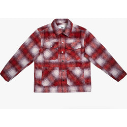 EPTM Mohair Chore Button Up Jacket "Red"