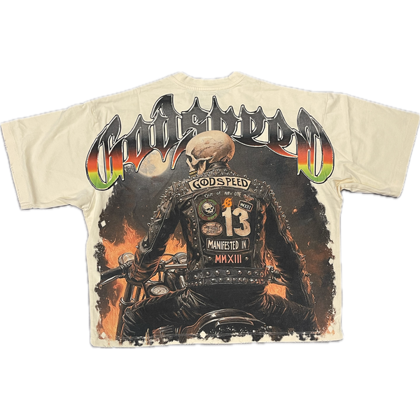 Godspeed Biker Nation Tee "Bone"