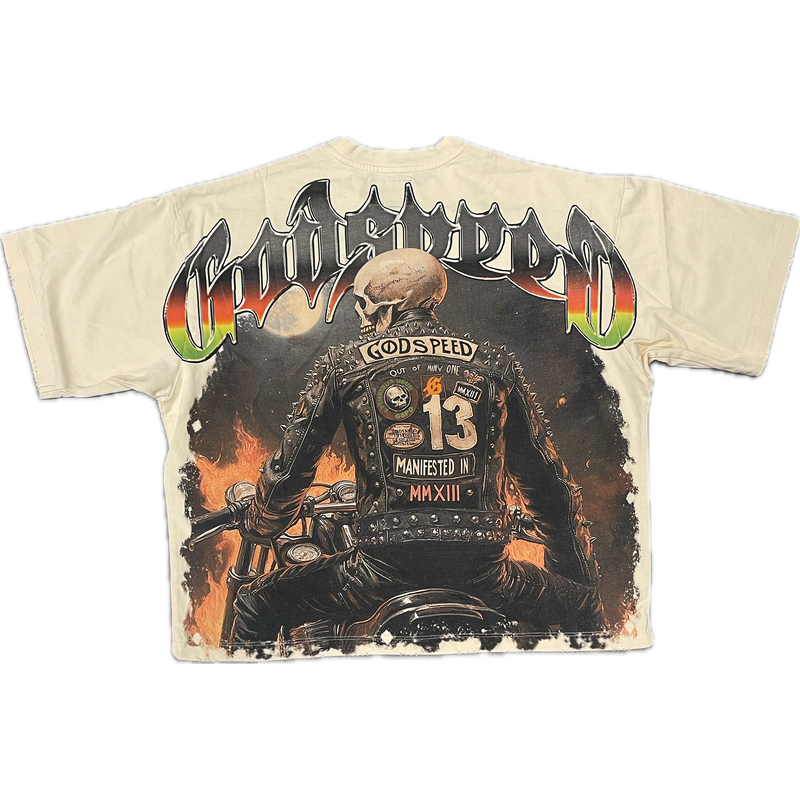 Godspeed Biker Nation Tee "Bone"