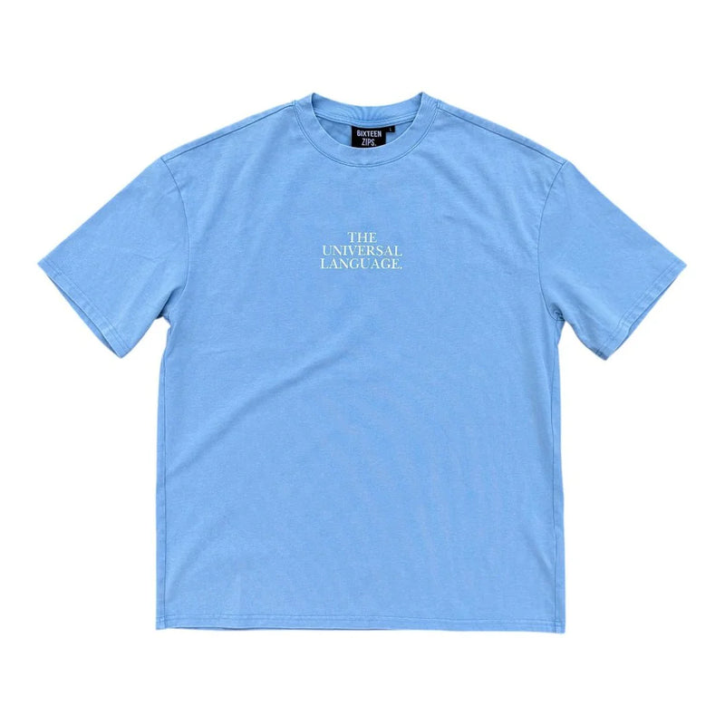 6ixteen Zips Universal Language Tee "Blue"