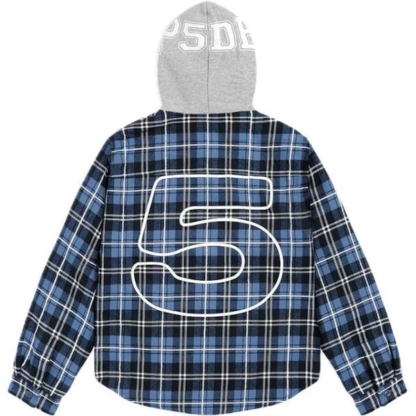 Sp5der Flannel Zip Jacket “Blue Plaid”