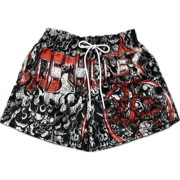 Lost Hills Flame & Skull Shorts