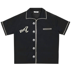 Almost Someday Belfort Button Up Tee "Black"