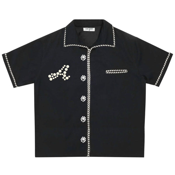 Almost Someday Belfort Button Up Tee "Black"