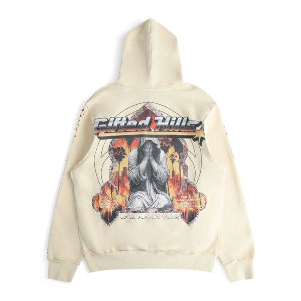 GFTD LA Flame Tour Hoodie "Bone"