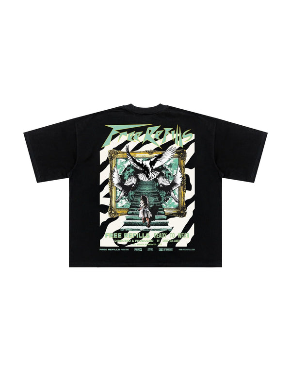 Free Refills Zebra Tee "Black"