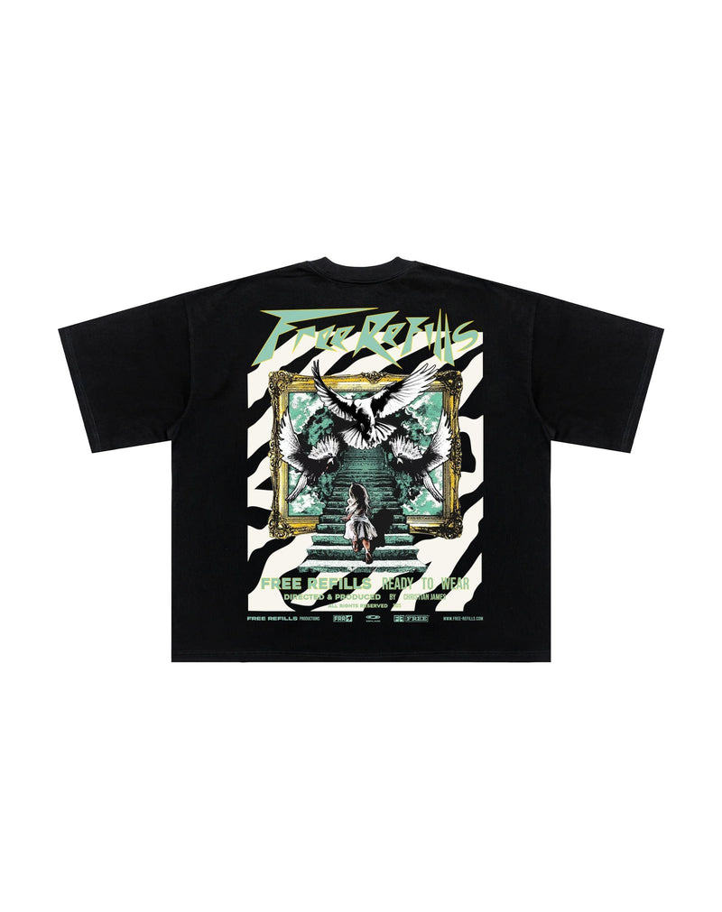Free Refills Zebra Tee "Black"