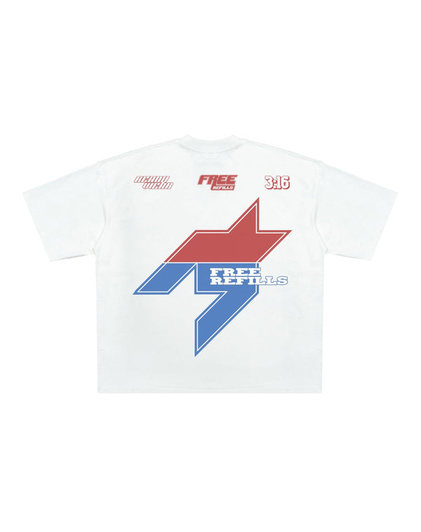 Free Refills Racer Tee "Cream"