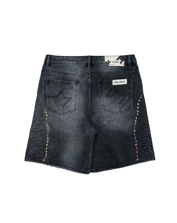 Free Refills Cathedral Denim Shorts "Black"