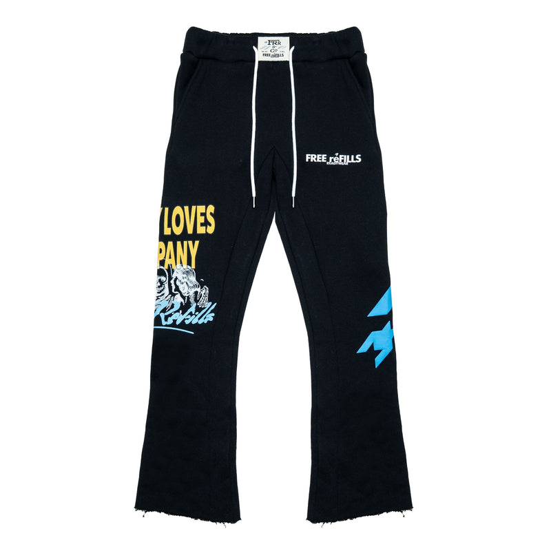 Free Refills Misery Flare Sweatpants "Black"
