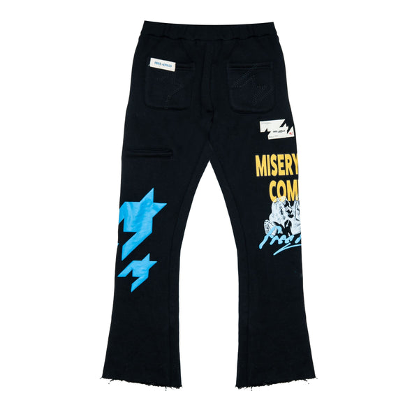 Free Refills Misery Flare Sweatpants "Black"