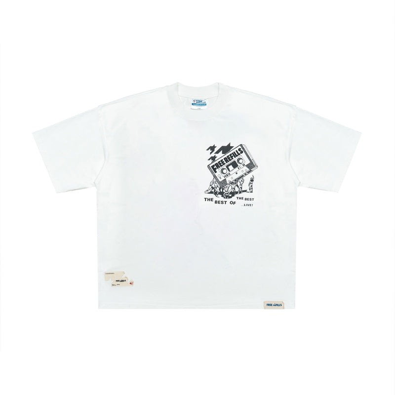 Free Refills Flyer Tee "White"