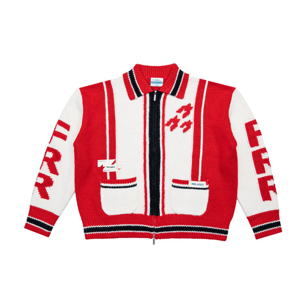 Free Refills Whool Crochet Jacket "Red"