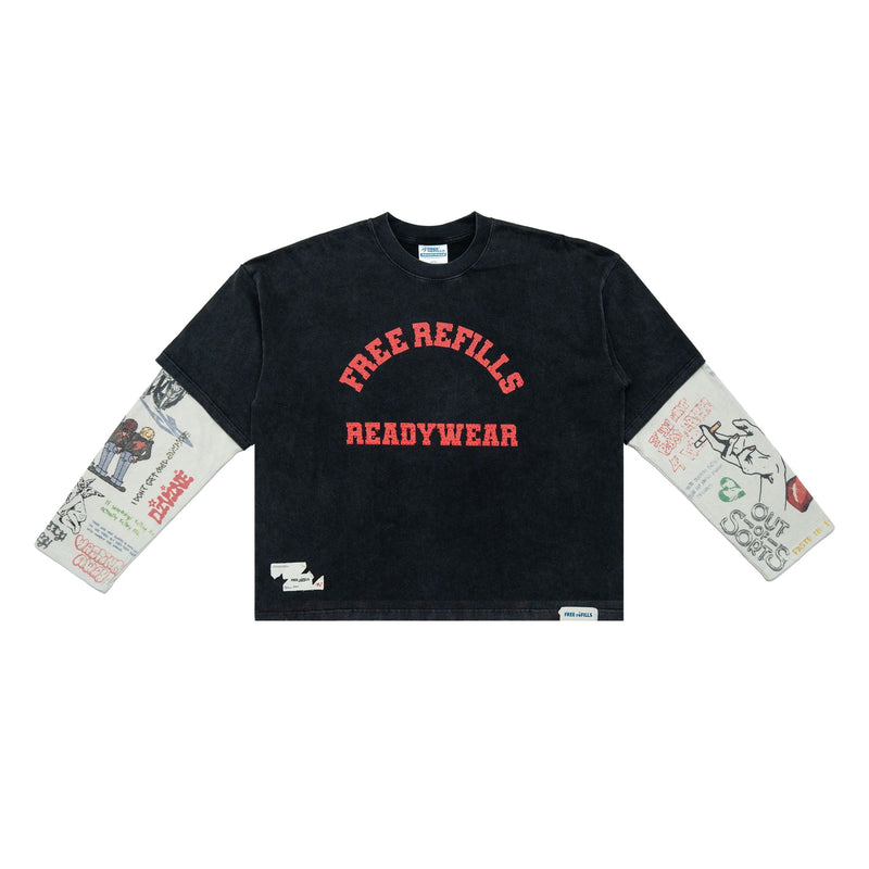 Free Refills Graffiti Thermal L/S Tee "Black"