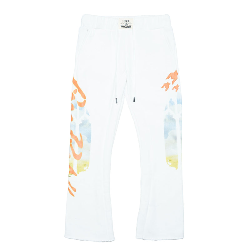 Free Refills Rehab Flare Sweatpants "White"