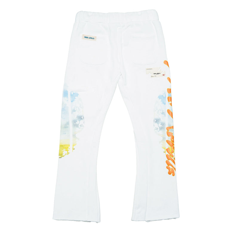 Free Refills Rehab Flare Sweatpants "White"