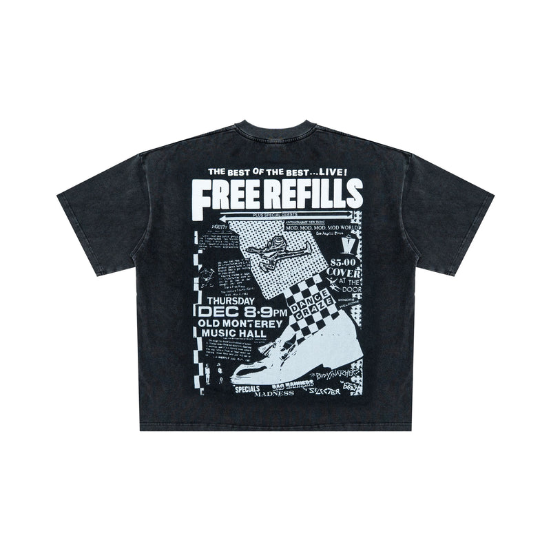 Free Refills Flyer Tee "Black"