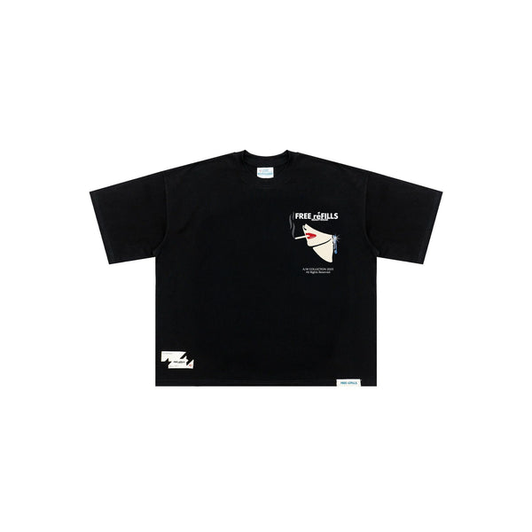 Free Refills Ashtrey Tee "Black"