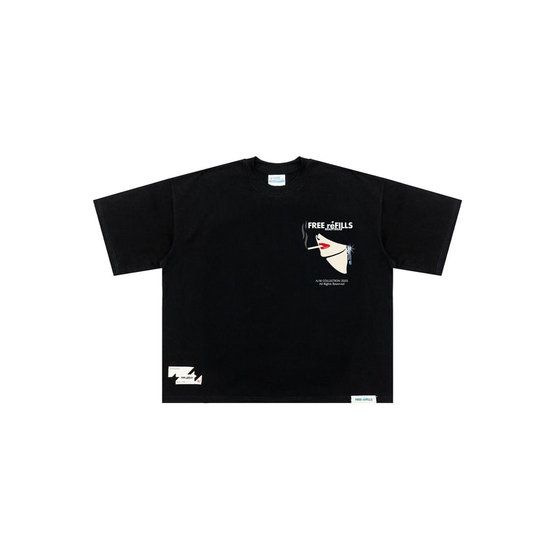Free Refills Ashtrey Tee "Black"
