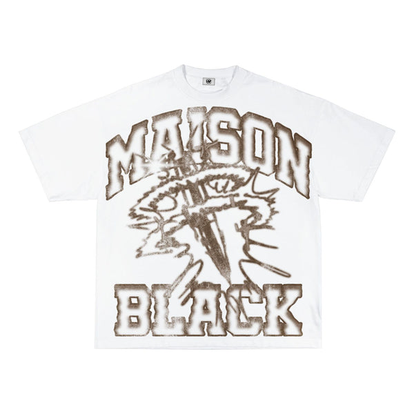 Maison Black Sword Tee ”White/Brown”