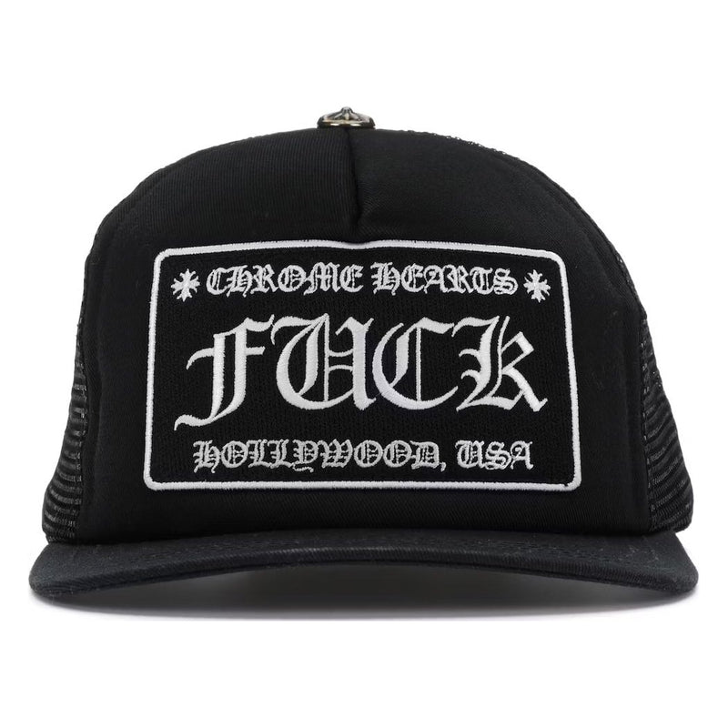 Chrome Hearts Fuck Hollywood Trucker Hat “Black”