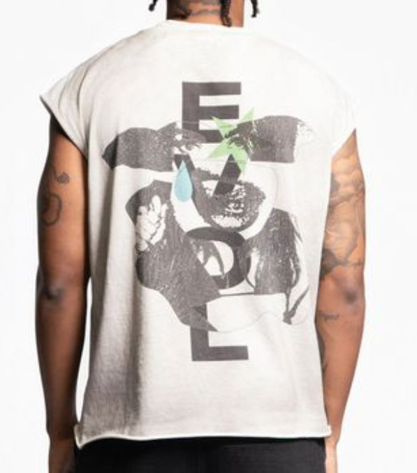 Sad Boy Sage Love Sleeveless Tee "Dirty White"