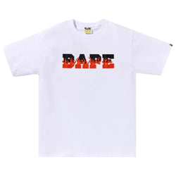 Bape Flame Bape Logo Tee “White/Red”