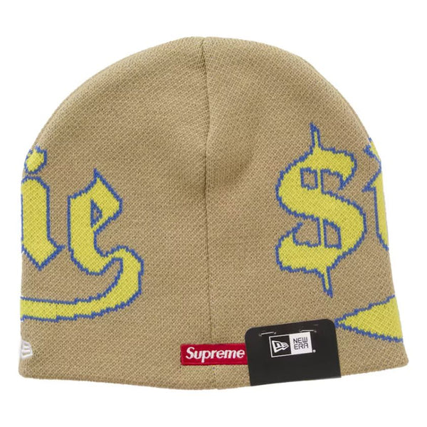 Supreme New Era Accent Beanie “Khaki/Yellow”