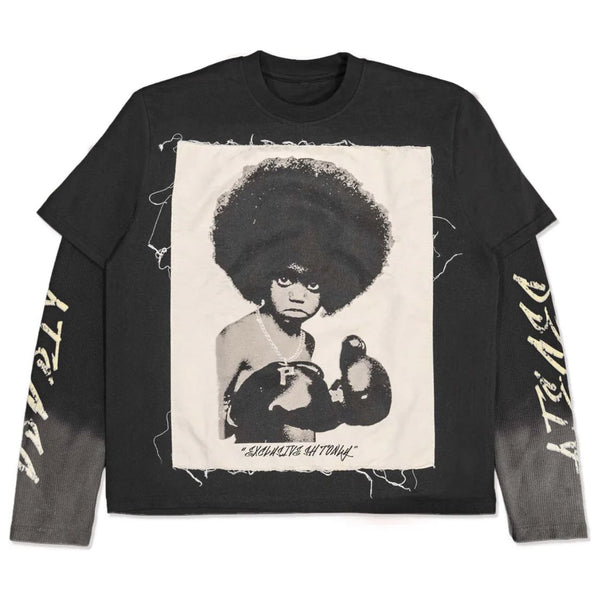 PiecesOfKnowledge Boxer Child L/S Tee “Black”