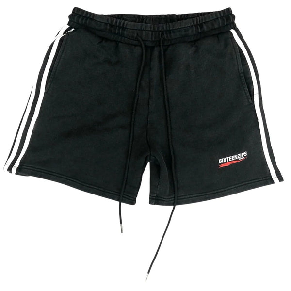 6IXTEEN Zips Exotic Cannabis Club Shorts “Black"