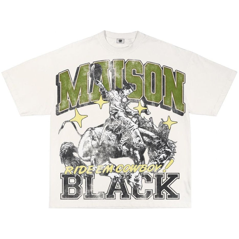 Maison Black Cowboy Tee “Olive”