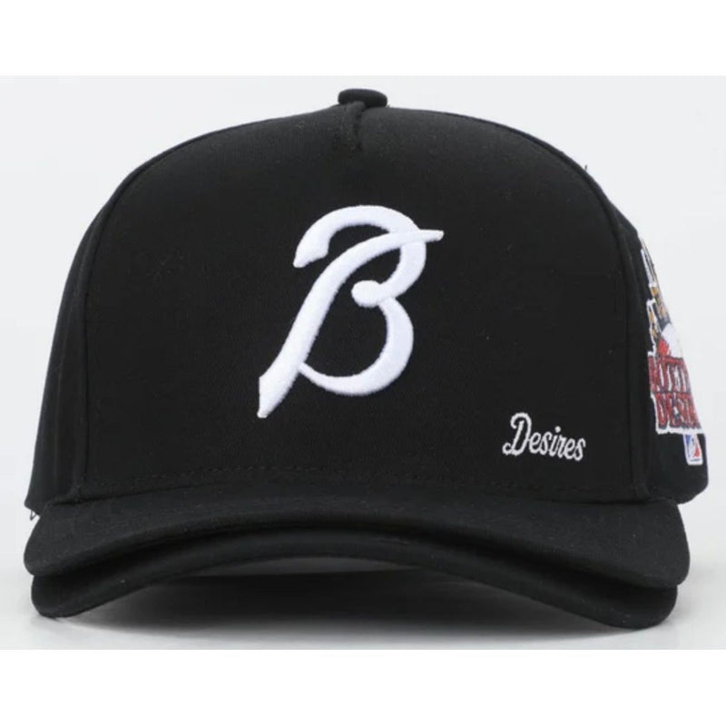 Bottega Desires Double Brim Snapback Hat “Black”