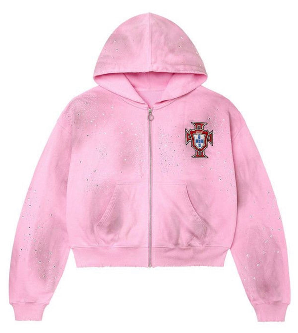 Vale Venus Zip Up Hoodie "Pink"