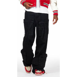 Rockstar Cazer Baggy Fit Cargo Jean “Black”