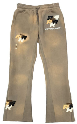 Retrovert Exclusive Patch Flare Sweatpants "Grey"