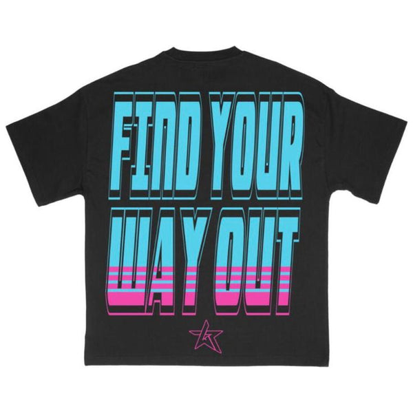 WKNDRIOT Find Your Way Out Tee “Black”