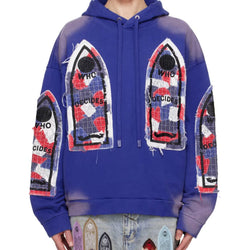 Who Decides War Patchwork Hoodie “Blue”