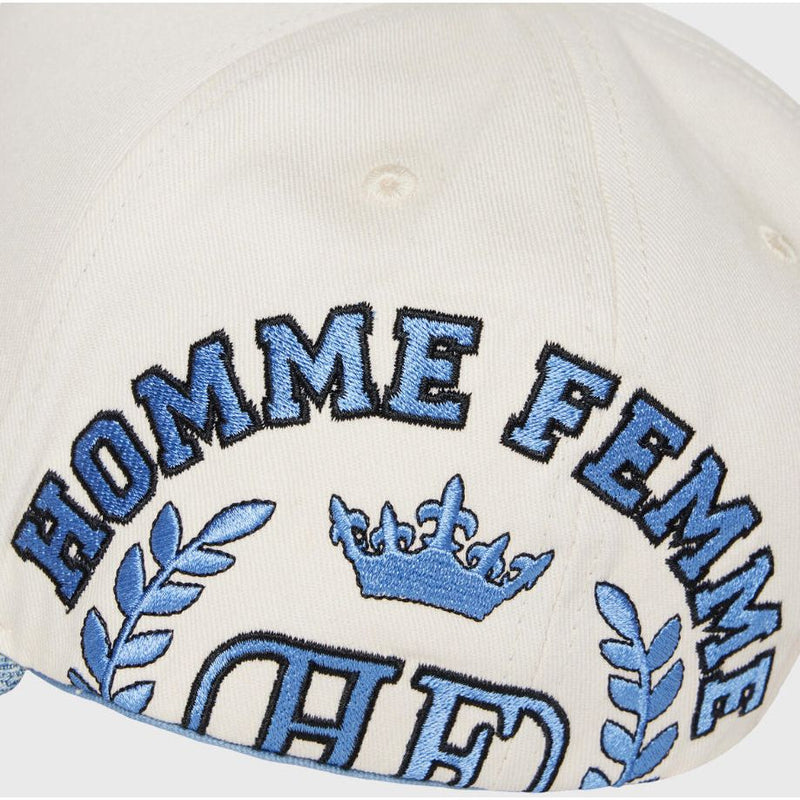 Homme Femme Initial Snapback Hat “Denim/Off White”